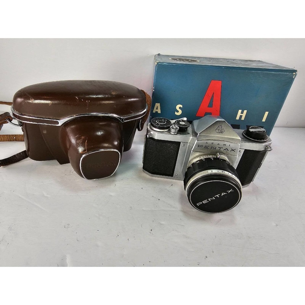 Asahi Pentax H2 35mm SLR with Takumar 1:2 55mm lens + Vintage Case